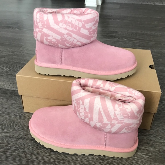 UGG Shoes - Ugg classic jersey stripe mini boot